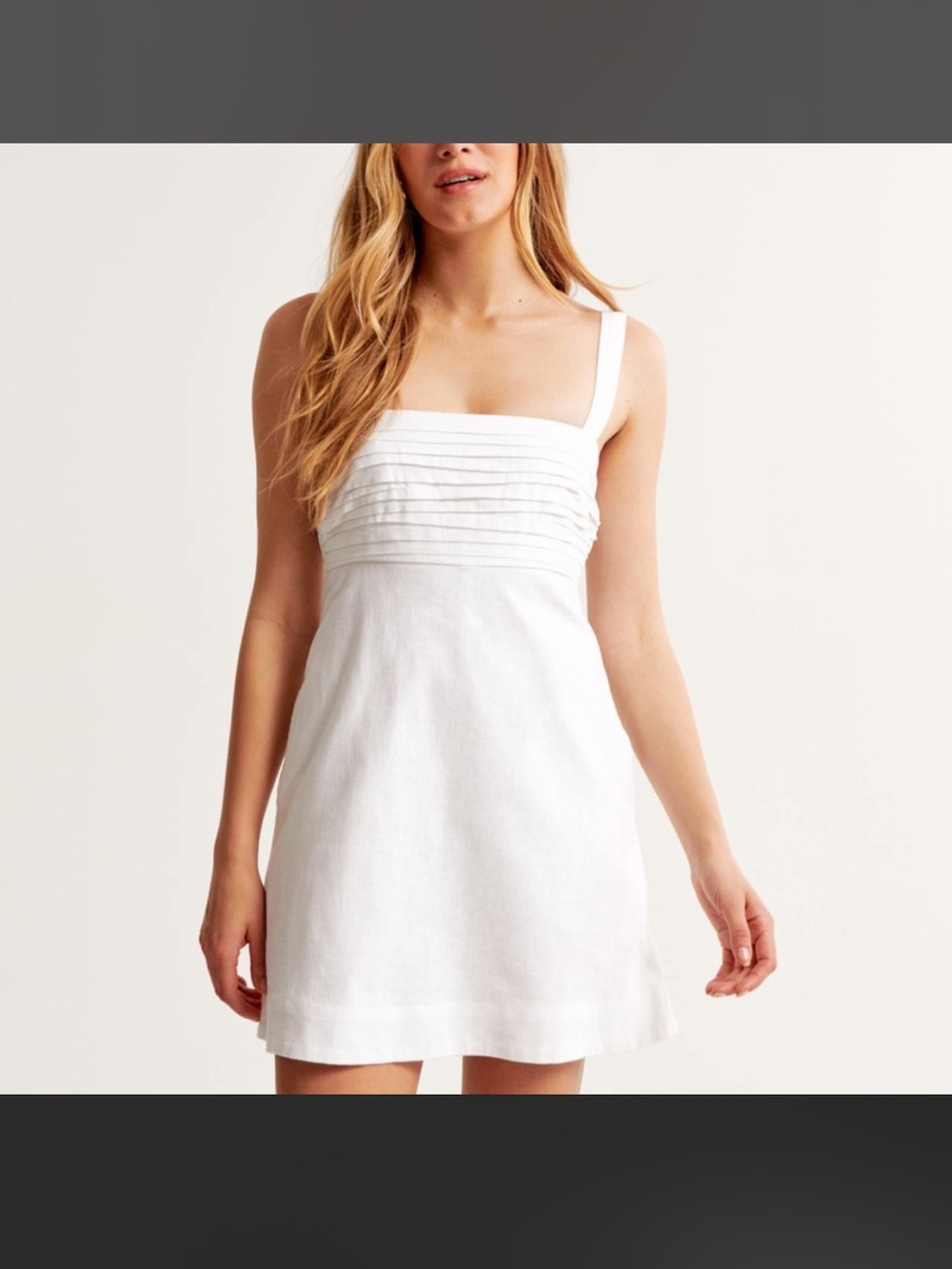 NWT Abercrombie & Fitch Emerson Linen-Blend Skort Dress White Size large